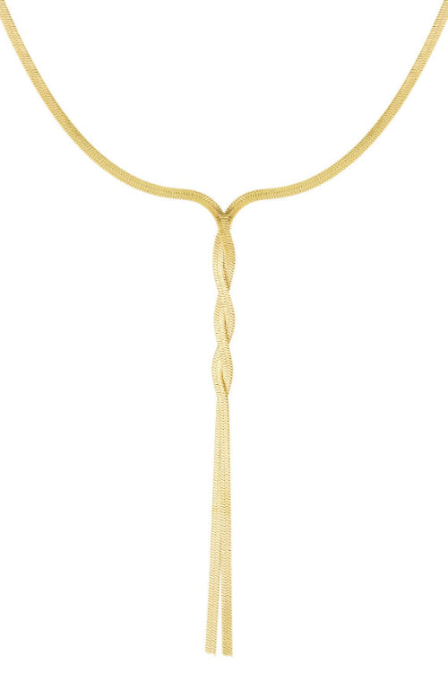 Collar de oro trenzado