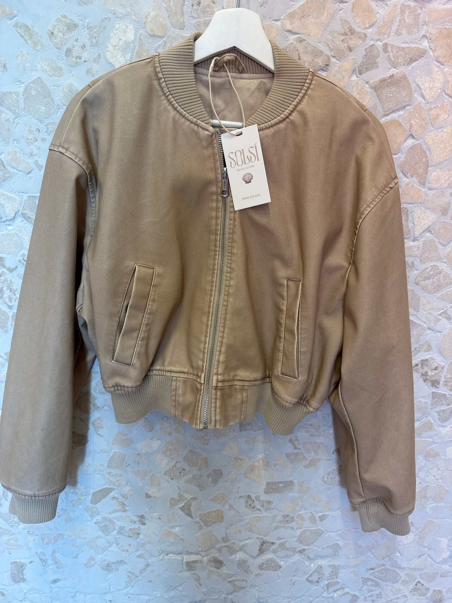 Bomberjack leather look