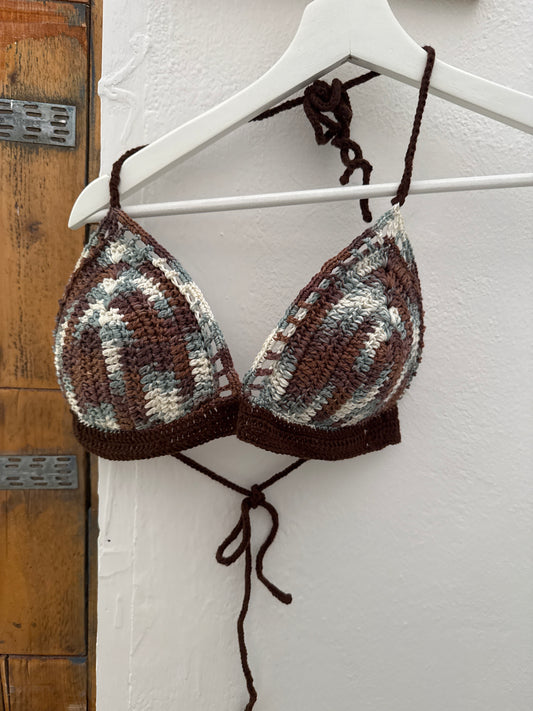 Top de bikini de crochet hecho a mano para festival