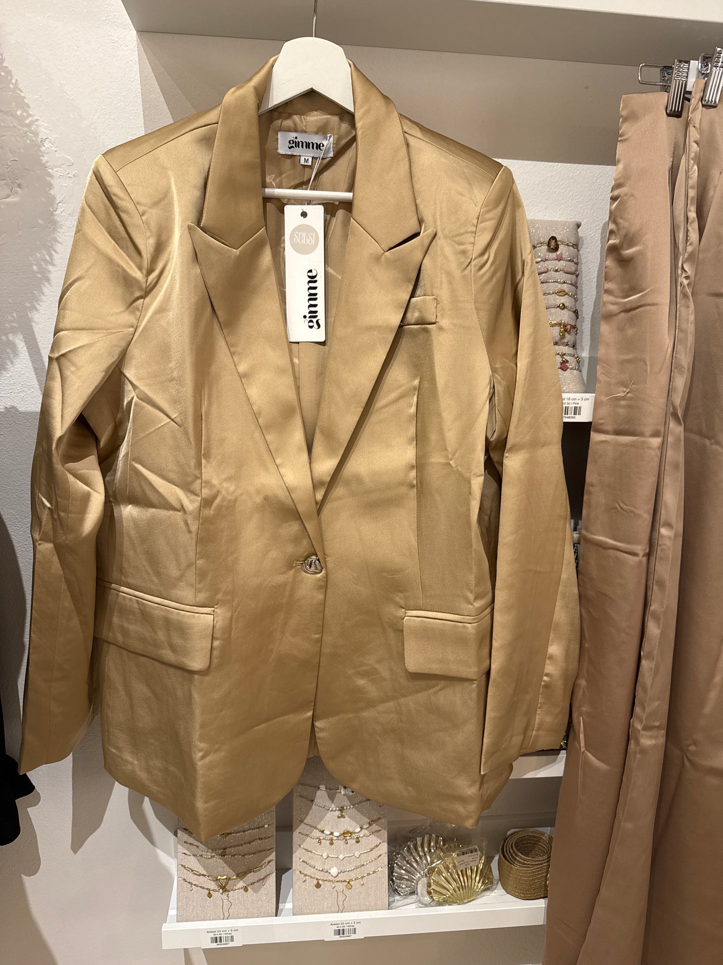 Blazer Gold Satin