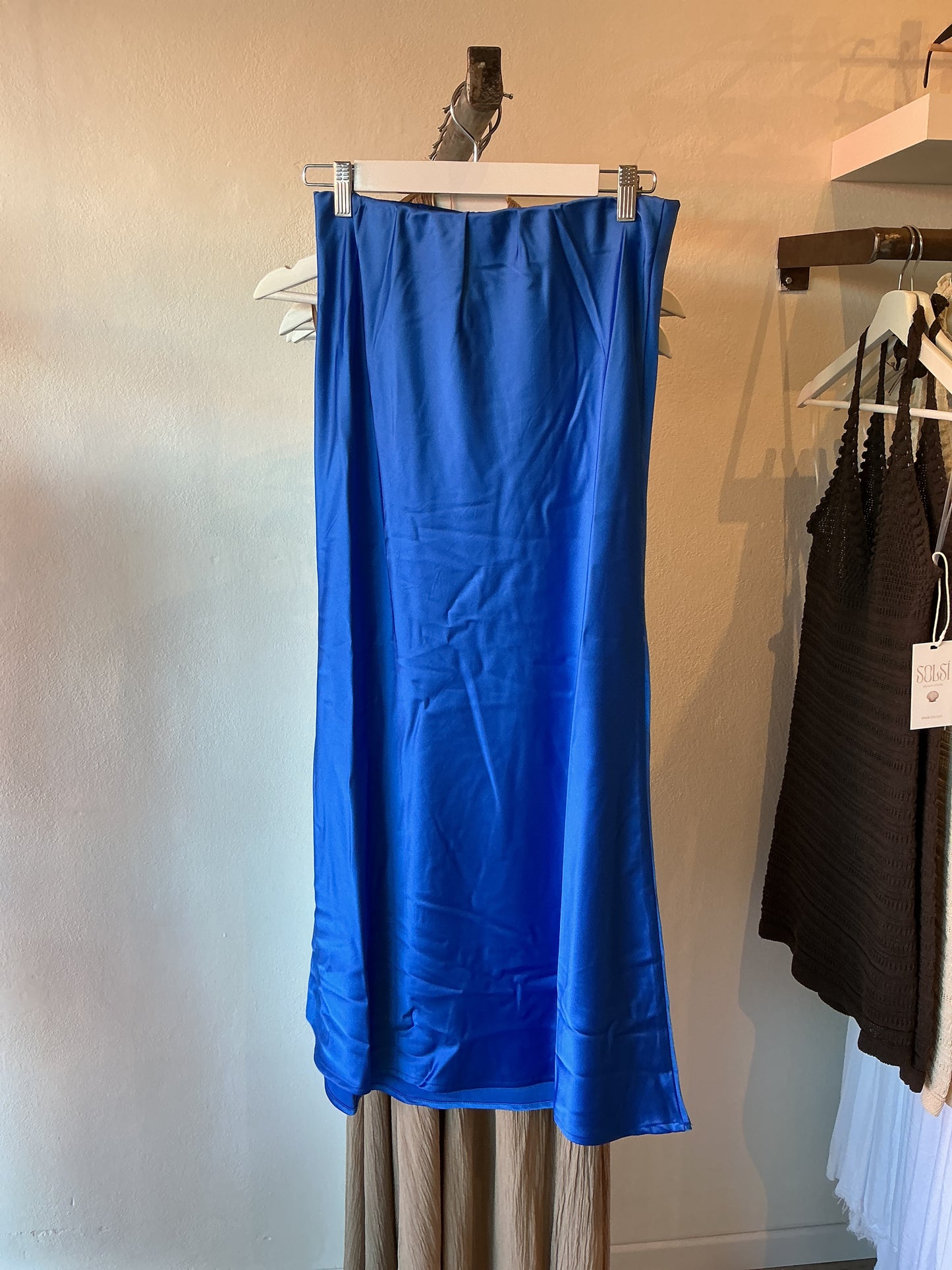 Satin Midi Skirt