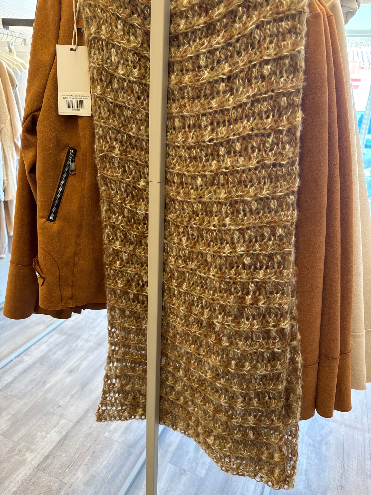 Scarf Mohair Alpaca handmade crochet