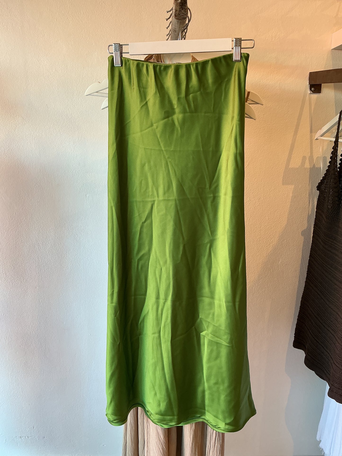 Satin Midi Skirt