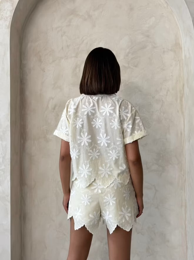 Conjunto de dos piezas floral