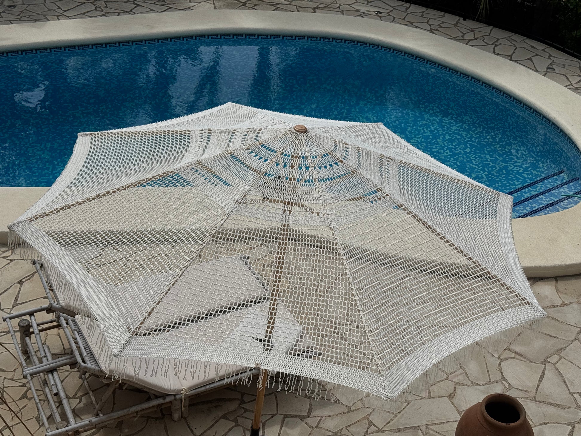 crochet patio umbrella Handmade Crochet Sun Umbrella – SOLSÍ Beach Store